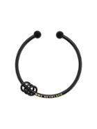 Mm6 Maison Margiela Logo Printed Ring Choker - Black
