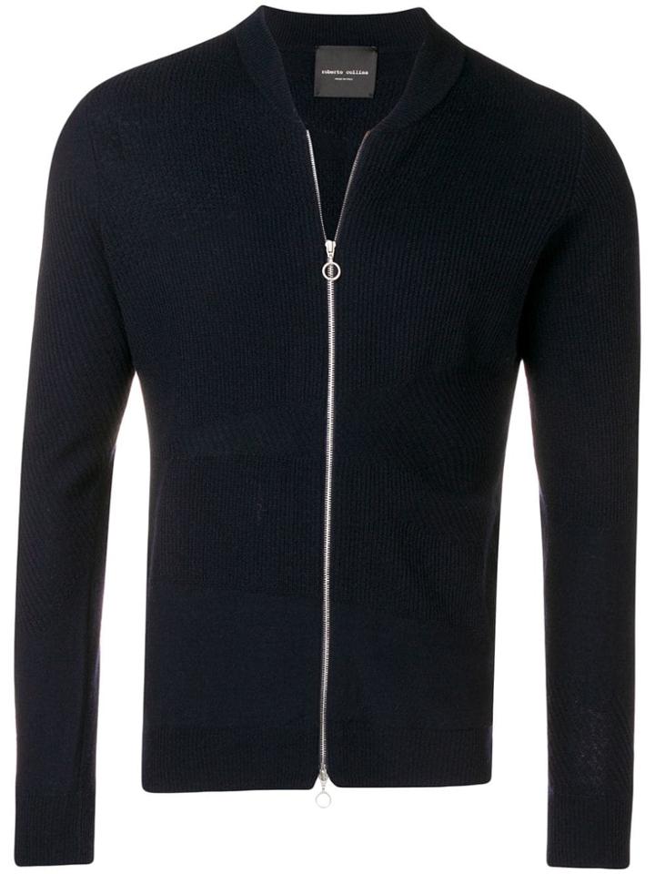 Roberto Collina Front Zip Cardigan - Blue