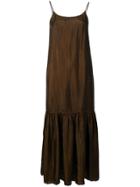 Uma Wang Flared Cami Dress - Brown