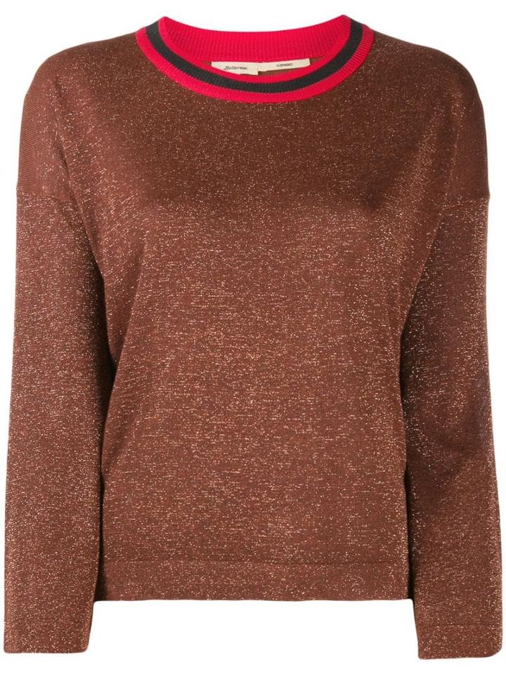Bellerose Contrast Collar Sweater - Brown