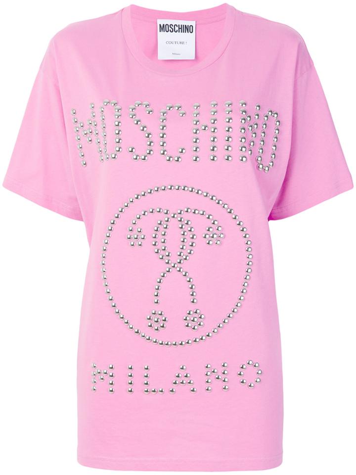 Moschino Oversized Question Mark T-shirt - Pink & Purple