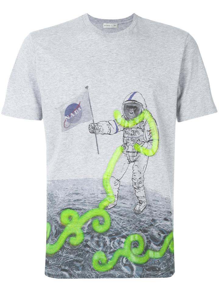Etro Astronaut Print T-shirt - Grey