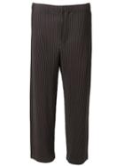 Homme Plissé Issey Miyake Pleated Cropped Trousers, Men's, Size: 1, Grey, Polyester