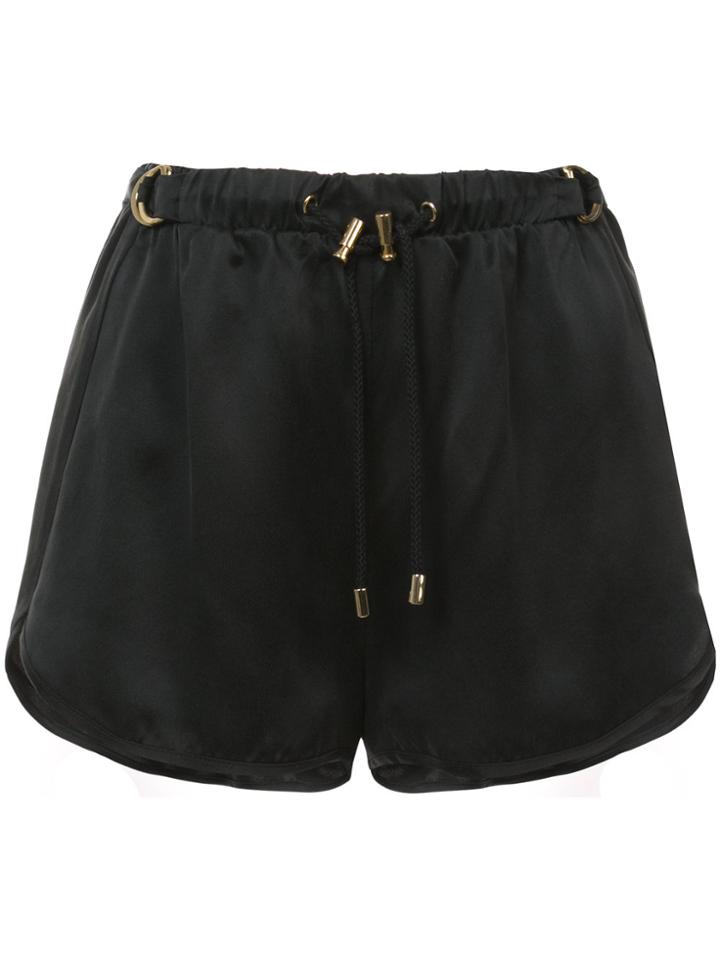 Balmain Silk Shorts - Black