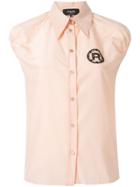 Rochas Beaded Logo Sleeveless Shirt - Pink
