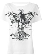 Maison Margiela Printed Cut-out T-shirt, Women's, Size: Small, White, Cotton