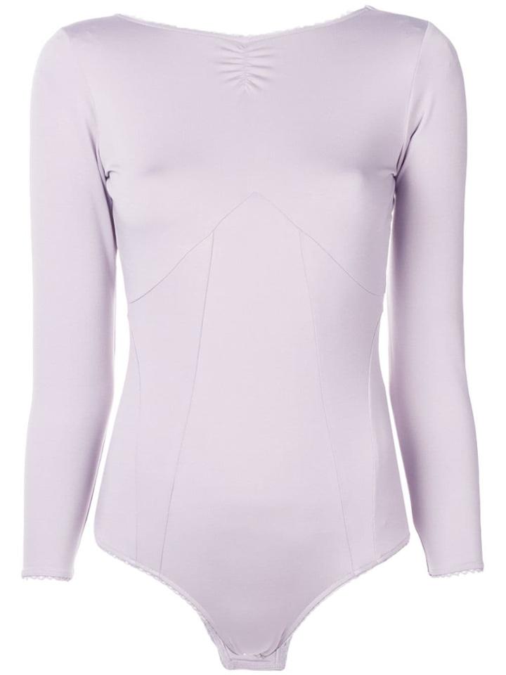 Alexa Chung Boat Neck Body - Purple