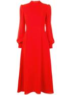 Goat High Neck Midi Dress - Red