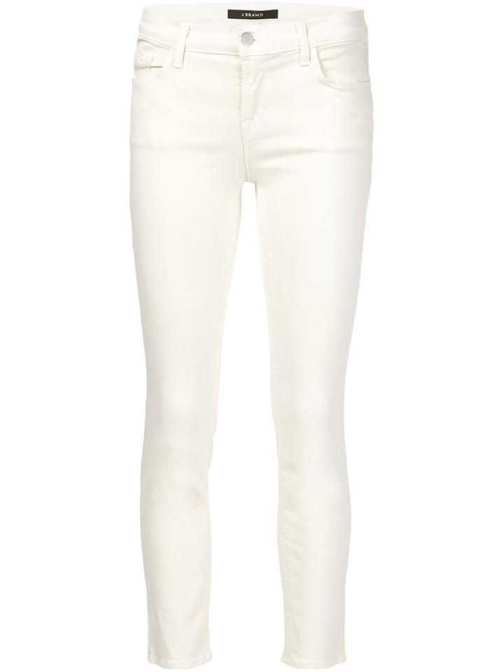J Brand Tropez Skinny Jeans, Women's, Size: 30, White, Cotton/polyester/spandex/elastane