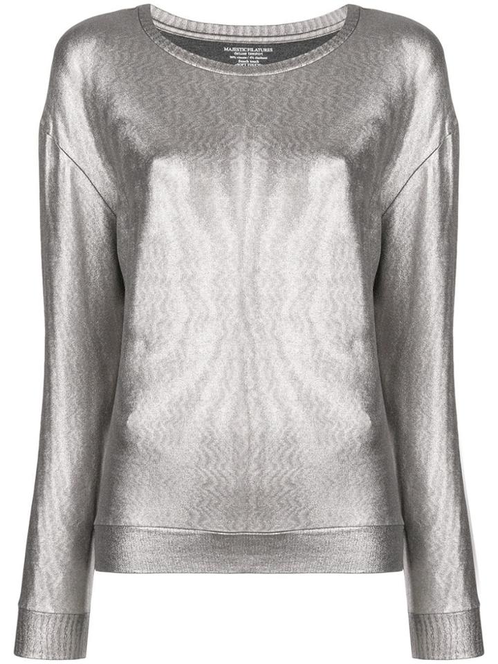 Majestic Filatures Metallic Long Sleeve Top