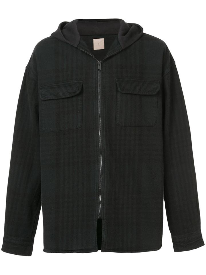 Yeezy Hooded Flannel Jacket - Black
