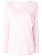 Chinti & Parker V-neck Cashmere Sweater - Pink