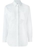 Maison Margiela Oval Bib Shirt, Women's, Size: 38, White, Cotton/acetate/polyamide/silk