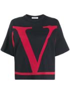 Valentino Vlogo Printed T-shirt - Black