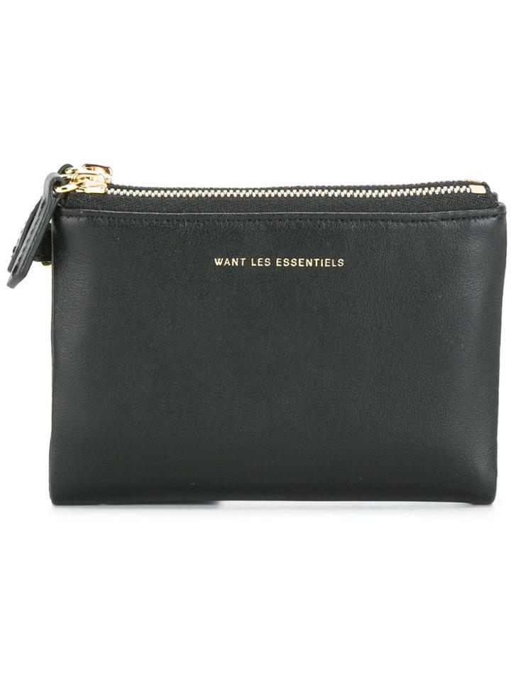 Want Les Essentiels De La Vie 'want Aquino' Wallet - Black