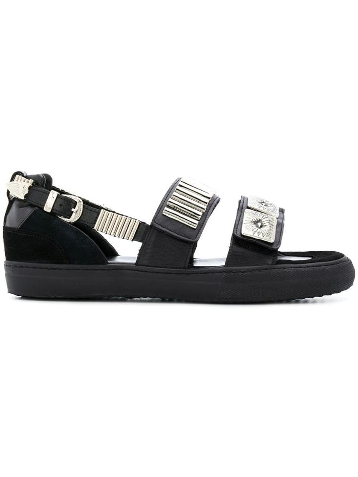 Toga Virilis Touch-strap Sandals - Black
