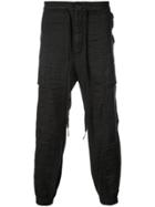 The Viridi-anne Ribbed Cuff Trousers - Black