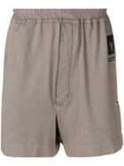 Rick Owens Drkshdw Logo Patch Casual Shorts - Neutrals