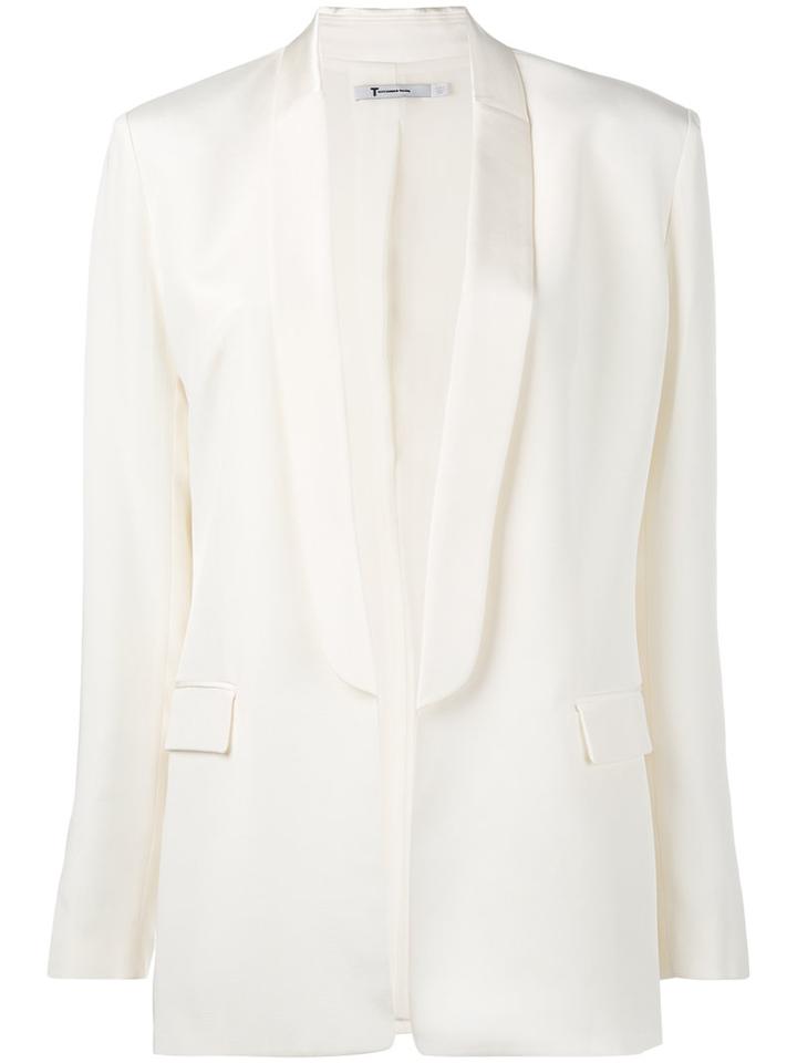 T By Alexander Wang - Shawl Collar Blazer - Women - Silk/polyester - 4, Nude/neutrals, Silk/polyester