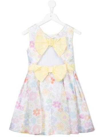 Valmax Kids - Floral Print Dress - Kids - Cotton/polyamide - 4 Yrs, Yellow