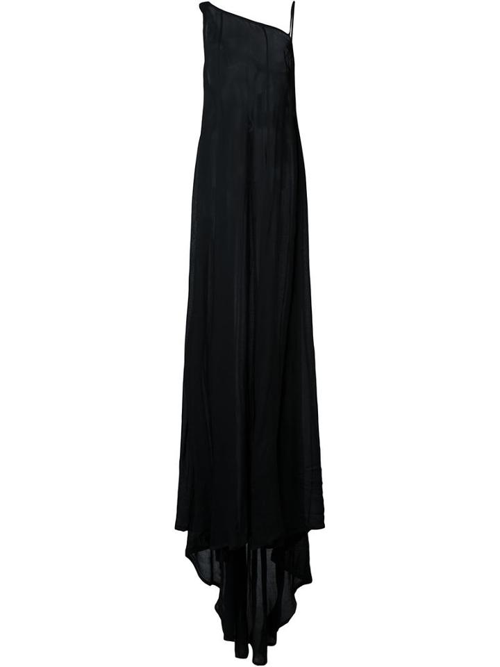 Ann Demeulemeester Draped Maxi Gown, Women's, Size: 34, Black, Cotton