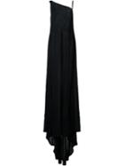 Ann Demeulemeester Draped Maxi Gown, Women's, Size: 34, Black, Cotton