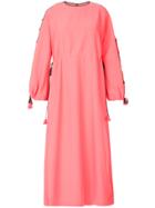 Huishan Zhang Embroidered Sleeves Dress - Pink & Purple