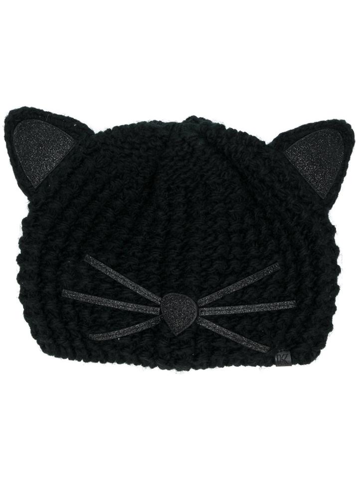 Karl Lagerfeld Chouppette Beanie - Black