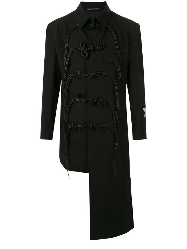 Yohji Yamamoto Contrast Hem Jacket - Black