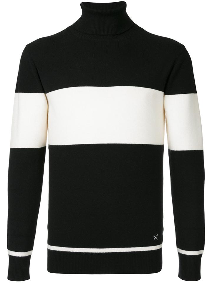 Guild Prime Striped Turtleneck Sweater - Black
