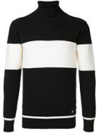 Guild Prime Striped Turtleneck Sweater - Black