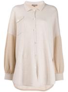 N.peal Colour Blocked Knit Shirt - Neutrals