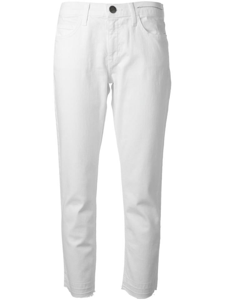 Current/elliott Cropped Straight Jeans - White