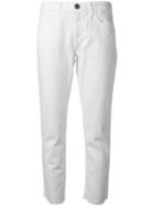 Current/elliott Cropped Straight Jeans - White