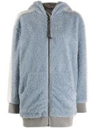 Mr & Mrs Italy Hooded Shearling Coat - Blue