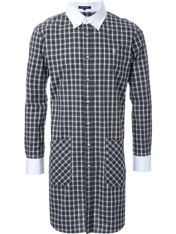Guild Prime Extra Long Plaid Shirt, Men's, Size: 2, Black, Cotton