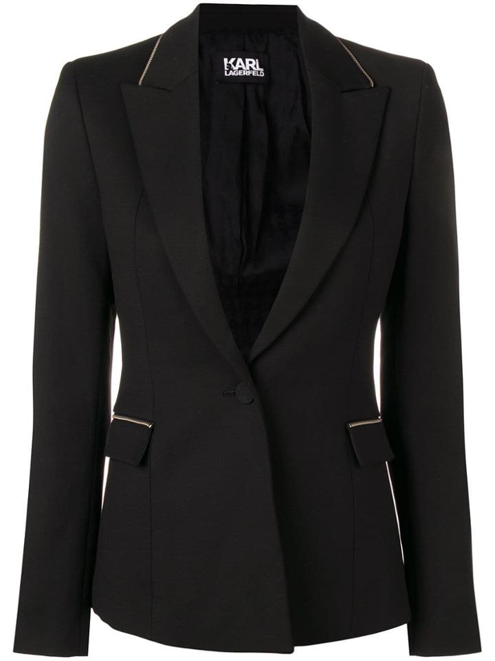 Karl Lagerfeld Tailored Summer Blazer - Black