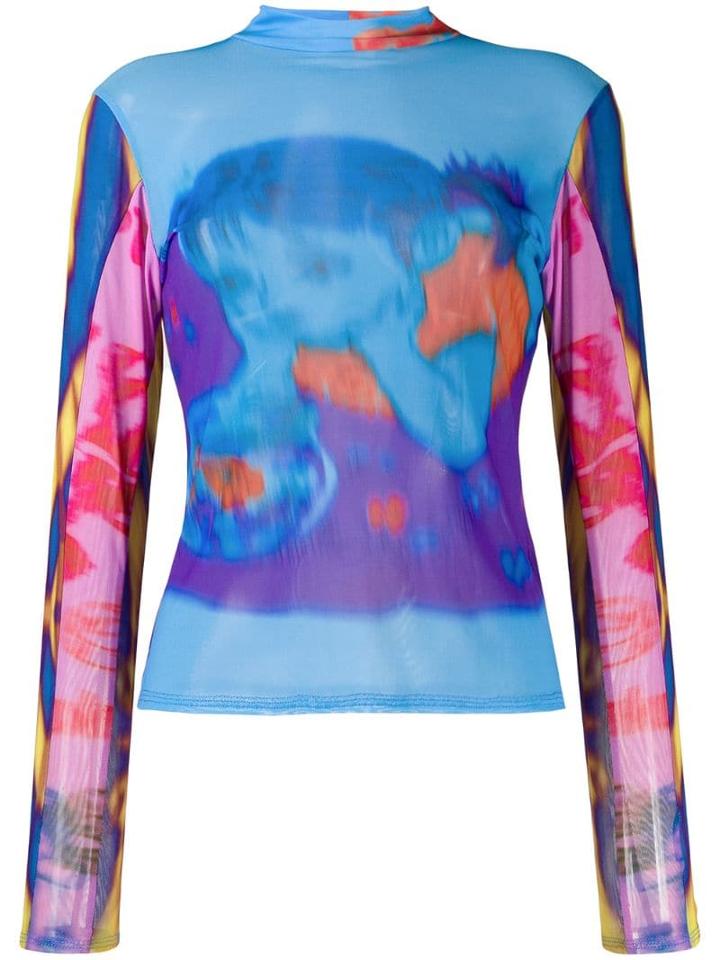 Chopova Lowena Painted Look Top - Blue