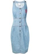 Fendi Vintage 1980's Sleeveless Denim Dress - Blue