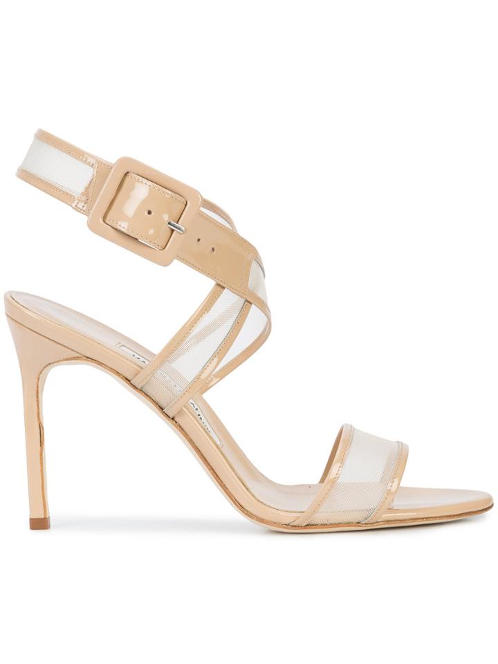 Manolo Blahnik Katiame 105 Sandals - Nude & Neutrals