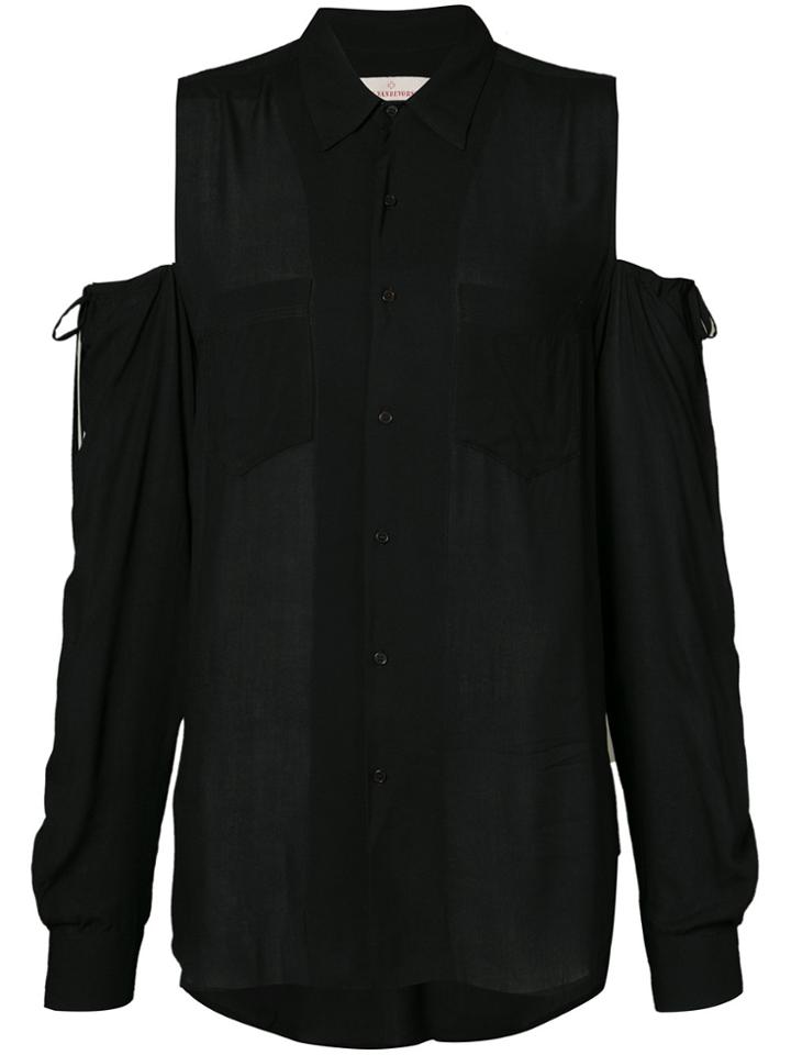 A.f.vandevorst Cut-out Shoulders Shirt - Black