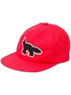 Maison Kitsuné Straight Peak Cap - Red