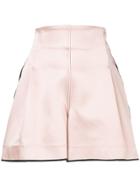 Dvf Diane Von Furstenberg High-waisted Pleated Shorts - Nude &
