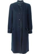 Louis Feraud Vintage Buttoned Coat - Blue