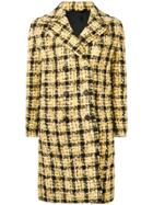Ermanno Scervino Plaid Double-breasted Coat - Yellow & Orange