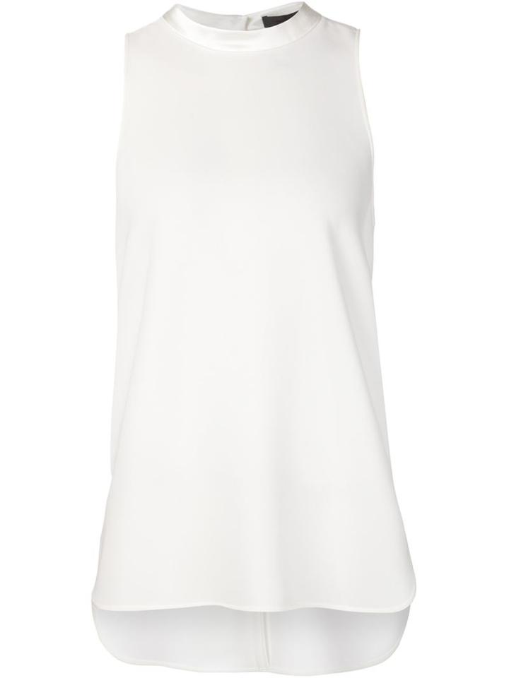 Alexander Wang Mock Neck Tank Top, Women's, Size: 2, White, Triacetate/polyester