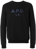A.p.c. Logo Print Sweatshirt - Black