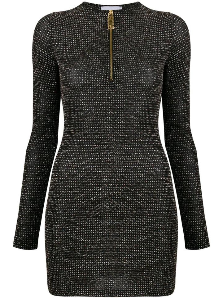 Gcds Glitter-embellished Mini Dress - Black