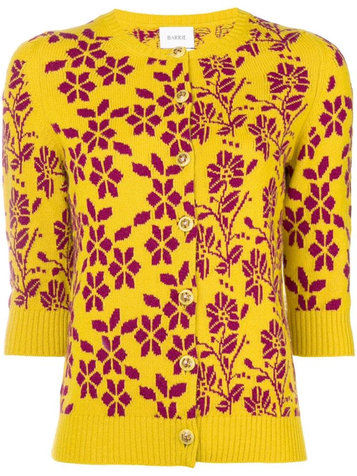 Barrie New Delft Cashmere Cardigan - Yellow & Orange