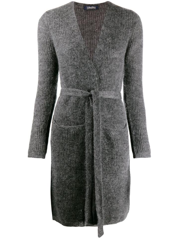 's Max Mara Belted Cardigan - Grey
